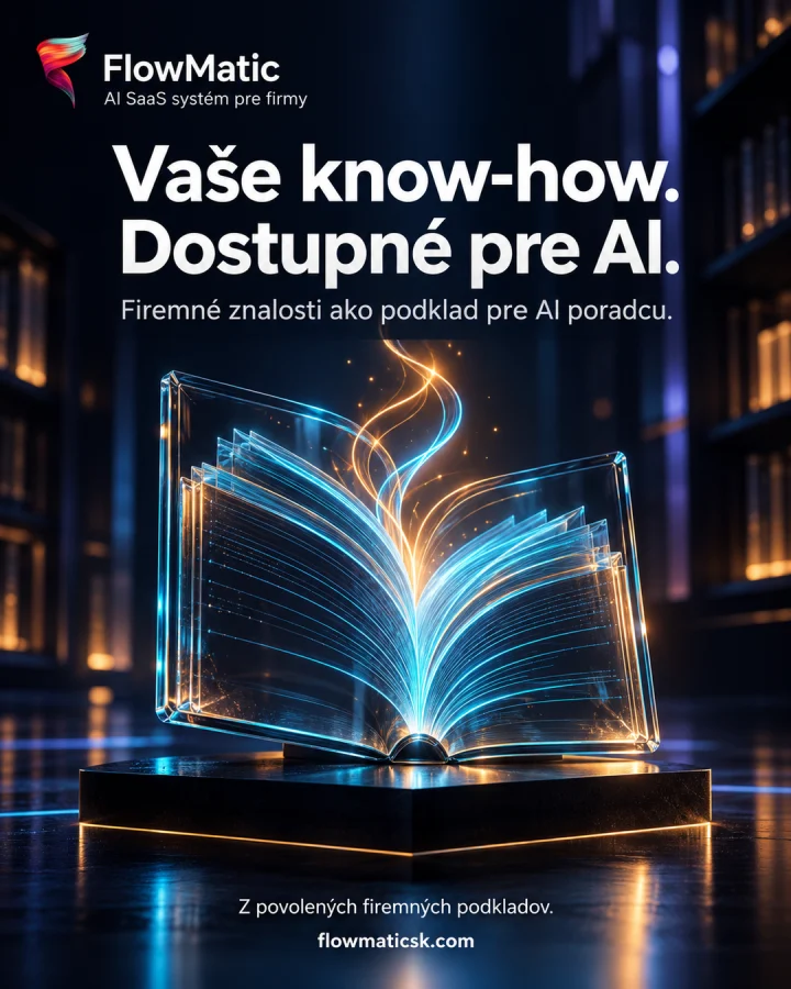 Ukážka príspevku FlowMatic o firemnom know-how dostupnom pre AI.